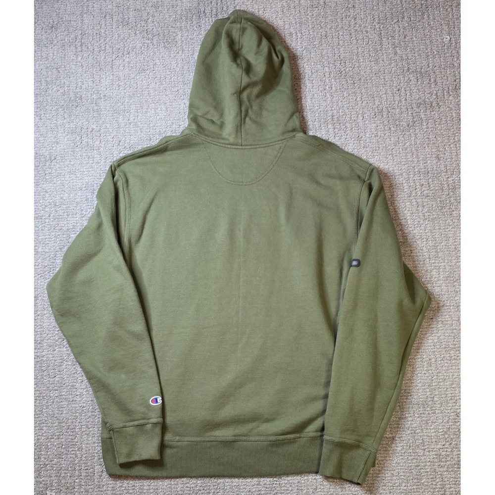 Champion Pullover Hoodie Mens Large Green Camo Fleece Sweatshirt Classic - Picture 4 of 4